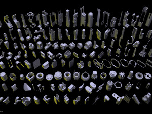hardsurface random kit v1 3D Модель