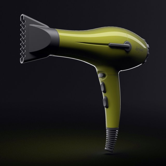 drybar hair dryer Modèle 3D .c4d .max .obj .3ds .fbx .stl .blend 
