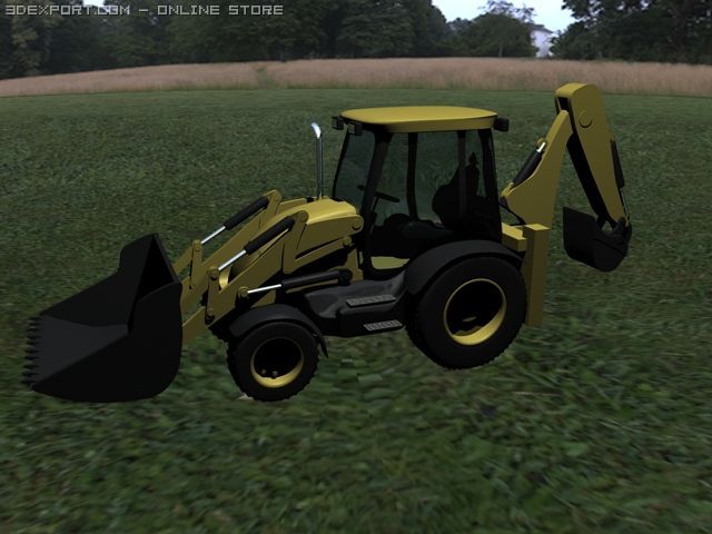 traktor 3D Model .c4d .max .obj .3ds .fbx .stl .blend 