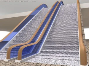 Animationen der Rolltreppe 3D Modell
