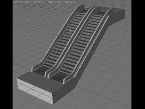 animations of eskalator Modello 3D