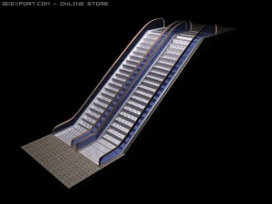 animations of eskalator Modello 3D