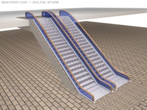 animations of eskalator Modello 3D