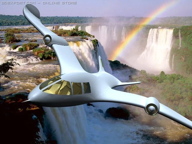 privat walking plane 3D Model .c4d .max .obj .3ds .fbx .stl .blend