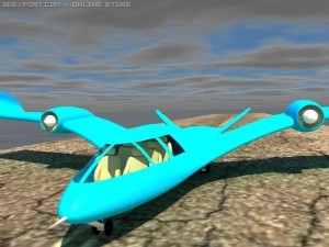 privat walking plane 3D Model
