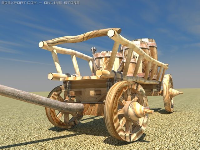 cart 3D 모델 .c4d .max .obj .3ds .fbx .stl .blend 