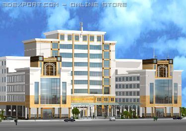 office building 3D 모델 .c4d .max .obj .3ds .fbx .stl .blend 