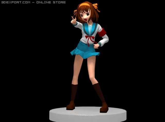 haruhi 3D Model .c4d .max .obj .3ds .fbx .stl .blend 