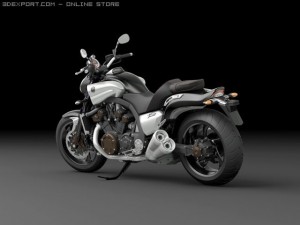 yamaha vmax 2009 3D 모델