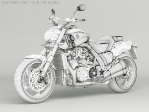 yamaha vmax 2009 3D 모델