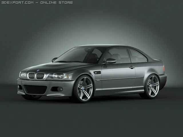 bmw m3 e46 3D Model .c4d .max .obj .3ds .fbx .stl .blend 