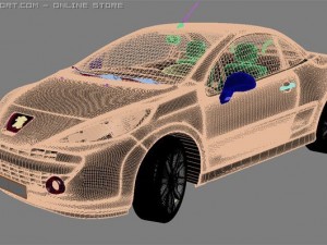 peugeot 207cc 3D-Modell
