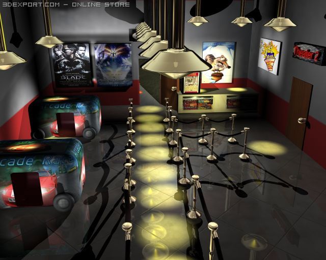 theater Modèle 3D .c4d .max .obj .3ds .fbx .stl .blend 