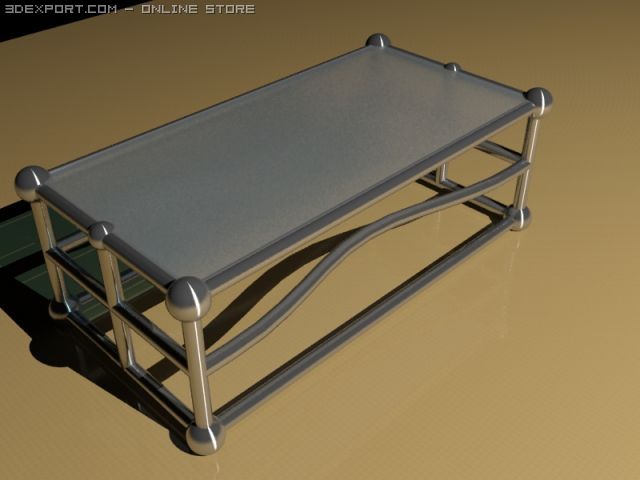 glass table 2 different glasses Modello 3D .c4d .max .obj .3ds .fbx .stl .blend 