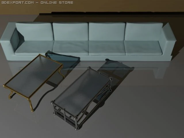 sofa  tables with different materials 3D Model .c4d .max .obj .3ds .fbx .stl .blend 