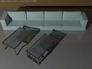 sofa  tables with different materials Modello 3D