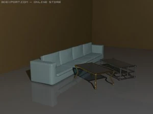 sofa  tables with different materials 3D Model