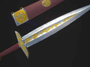 sword akinak griffin nail lod-0-1-2 3D मॉडल
