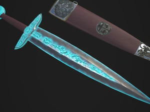 sword akinak griffin nail lod-0-1-2 3D Model