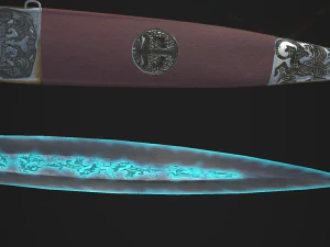 sword akinak griffin nail lod-0-1-2 3D Model
