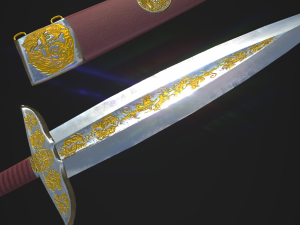 sword akinak griffin nail lod-0-1-2 3D मॉडल