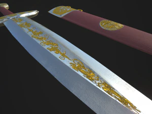 sword akinak griffin nail lod-0-1-2 3D Model