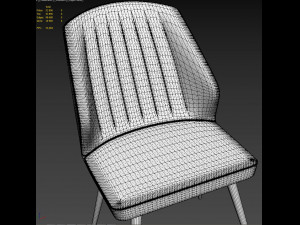 chaise gris fonce 3D Model