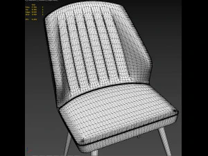 chaise gris fonce 3D Model