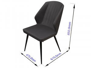 chaise gris fonce 3D Model