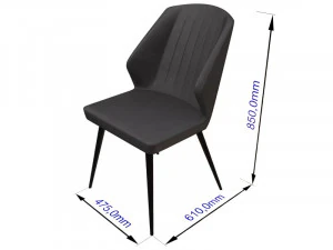 chaise gris fonce 3D Model