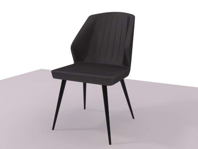 chaise gris fonce 3D Model .c4d .max .obj .3ds .fbx .stl .blend 