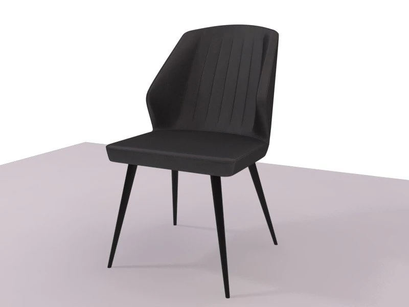 chaise gris fonce 3D Model .c4d .max .obj .3ds .fbx .stl .blend