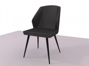 chaise gris fonce 3D Model