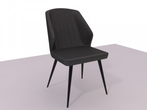 chaise gris fonce 3D Model