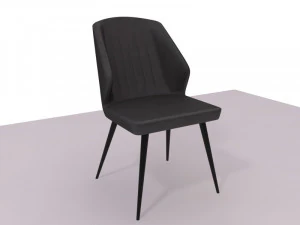 chaise gris fonce 3D Model