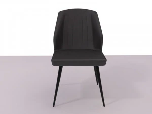 chaise gris fonce 3D Model