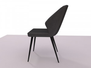 chaise gris fonce 3D Model