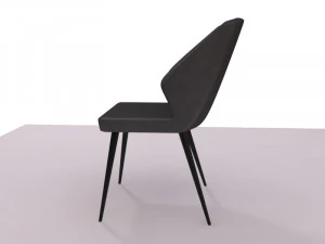 chaise gris fonce 3D Model