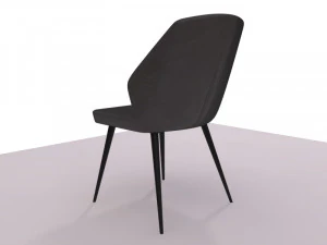 chaise gris fonce 3D Model