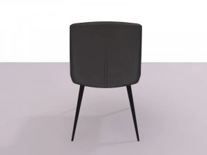 chaise gris fonce 3D Model