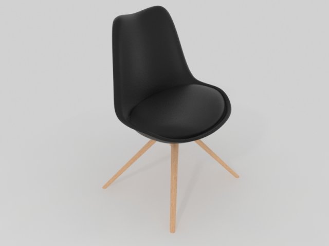 chaise3 noir 3Dモデル .c4d .max .obj .3ds .fbx .stl .blend 
