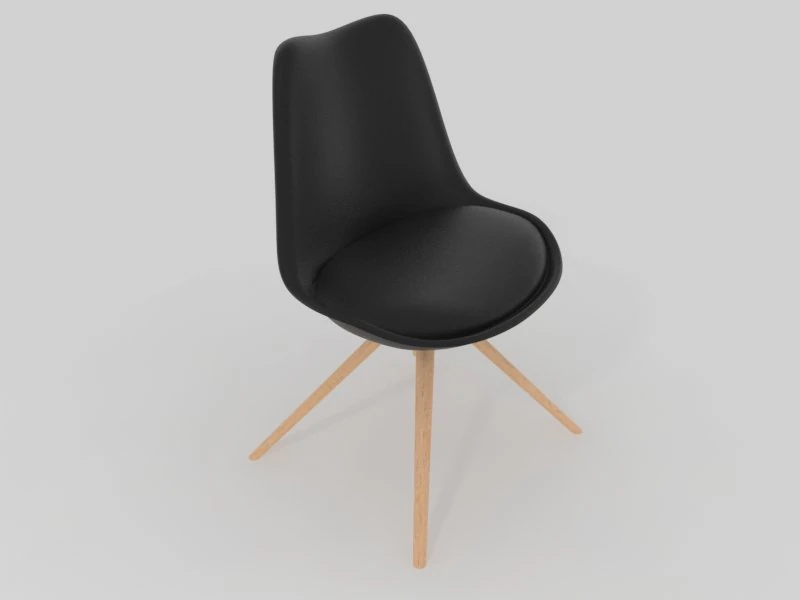 chaise3 noir 3D Model .c4d .max .obj .3ds .fbx .stl .blend 
