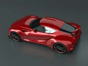 toyota ft 1 concept restyled 3D Model