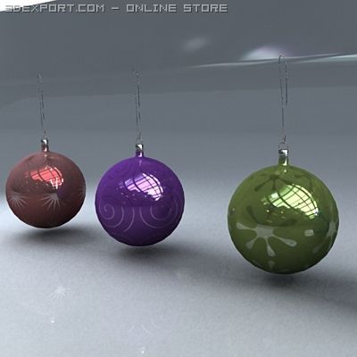 christmas decoration 3D 模型 .c4d .max .obj .3ds .fbx .stl .blend 
