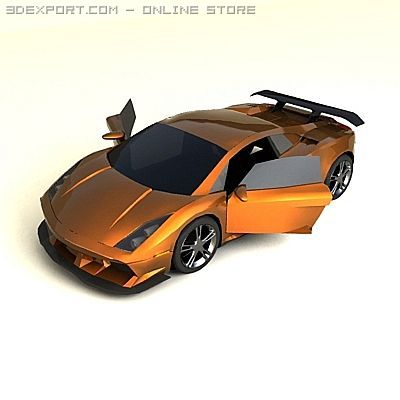 custom lamborghini 3Dモデル .c4d .max .obj .3ds .fbx .stl .blend 