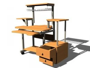 computer desk 3D Model