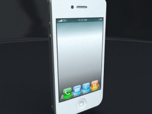 apple iphone 4s white 3D-Modell
