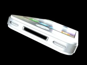 mela iphone 4s bianco Modello 3D