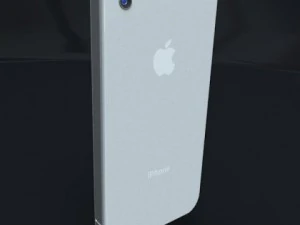 mela iphone 4s bianco Modello 3D