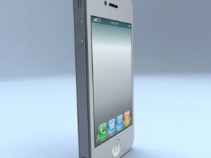 mela iphone 4s bianco Modello 3D